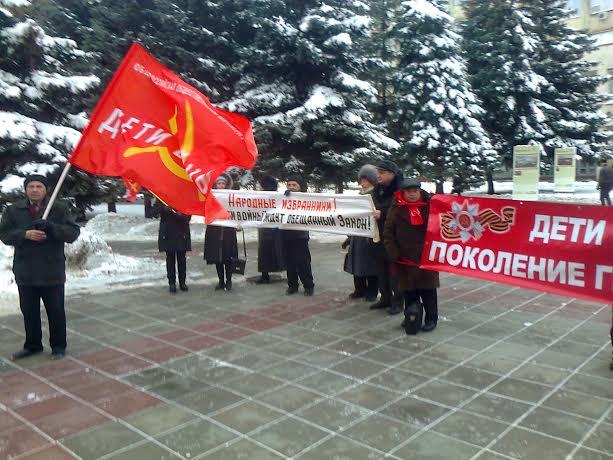 В Воронеже прошел пикет в поддержку закона о «Детях войны» и против введения системы «ПЛАТОН» 